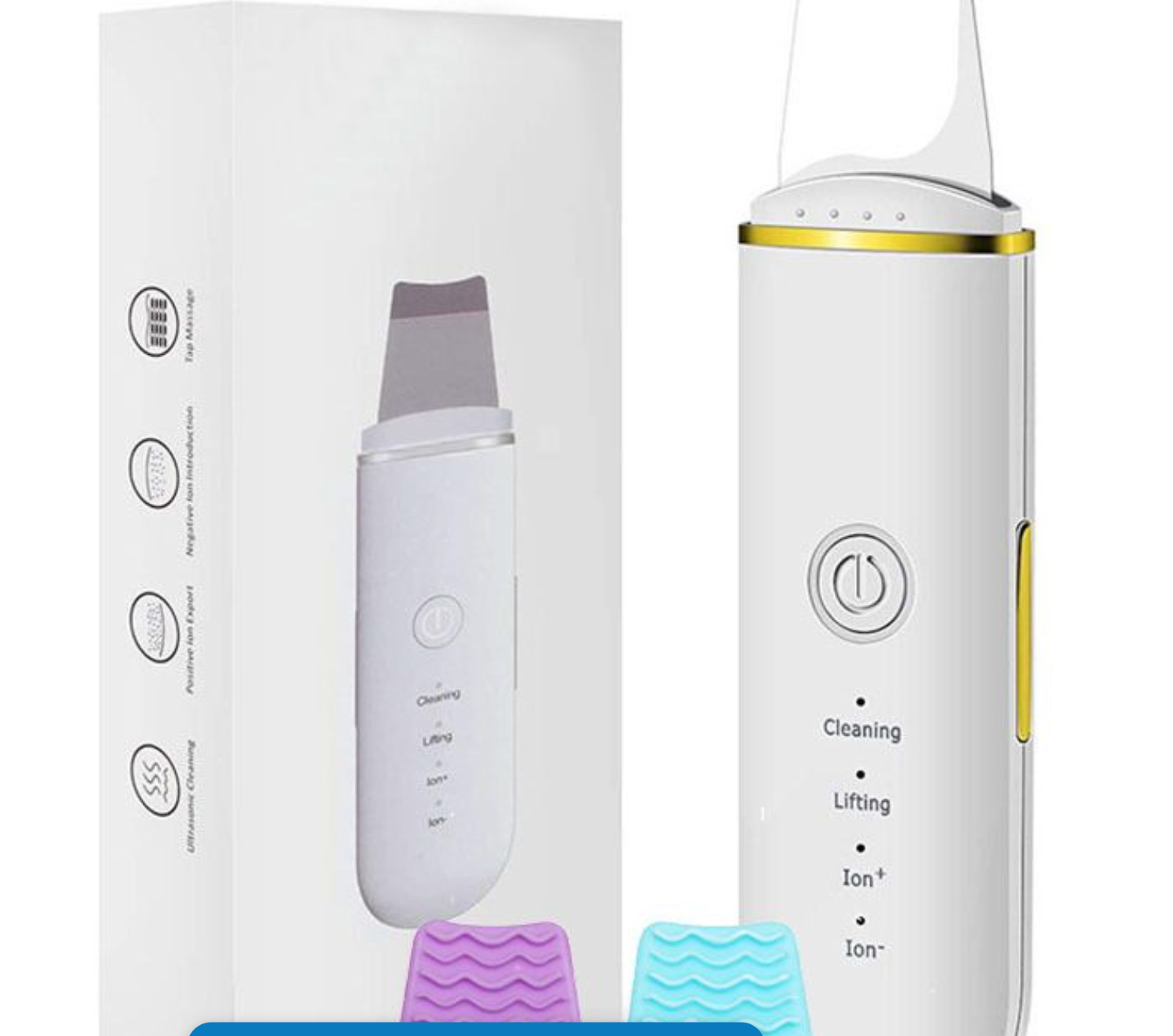 Ultrasonic Facial Scrubber Spatula for Deep Cleansing