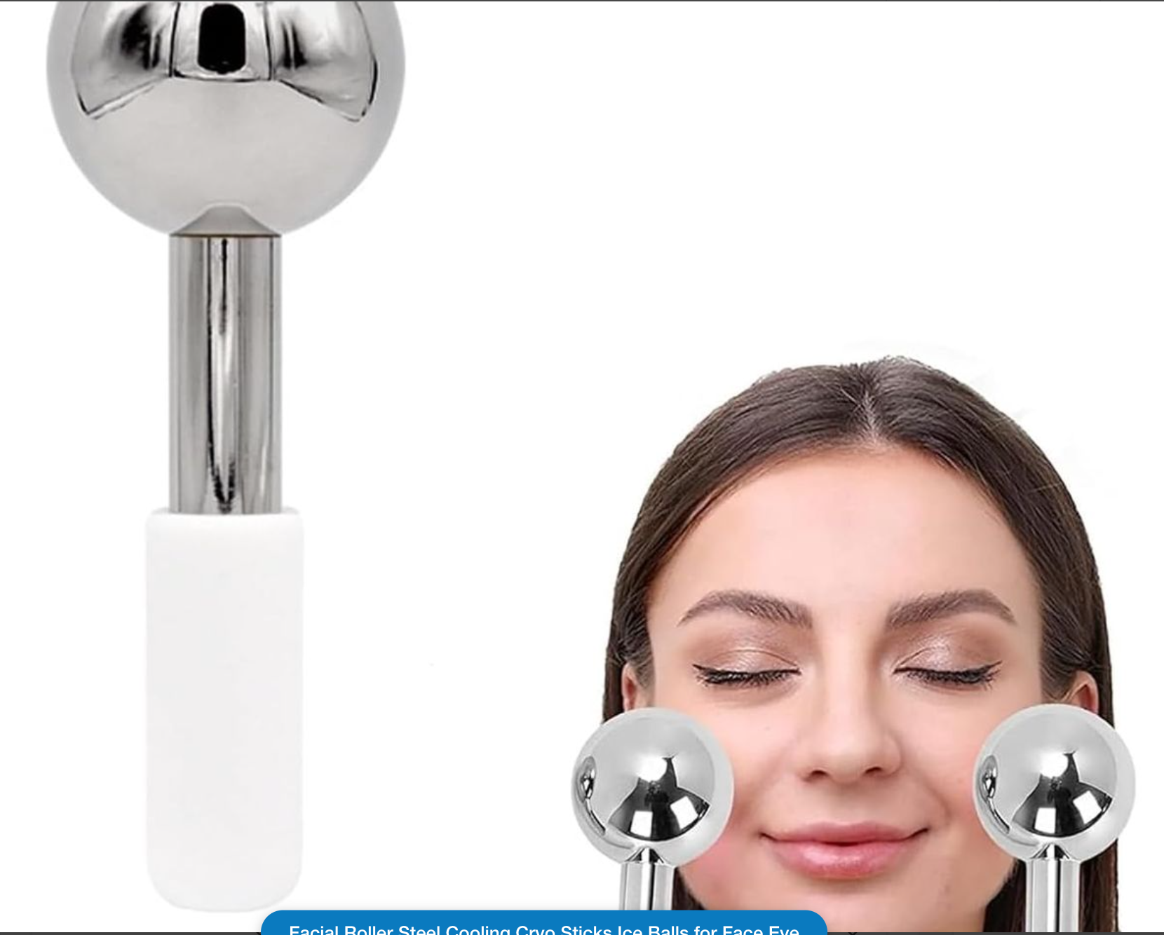 Facial Roller Steel Cooling Cryo Sticks Ice Balls for Face Eye