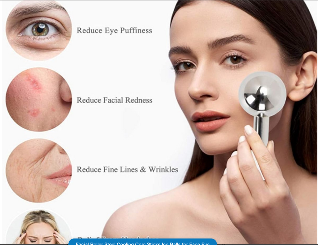 Facial Roller Steel Cooling Cryo Sticks Ice Balls for Face Eye