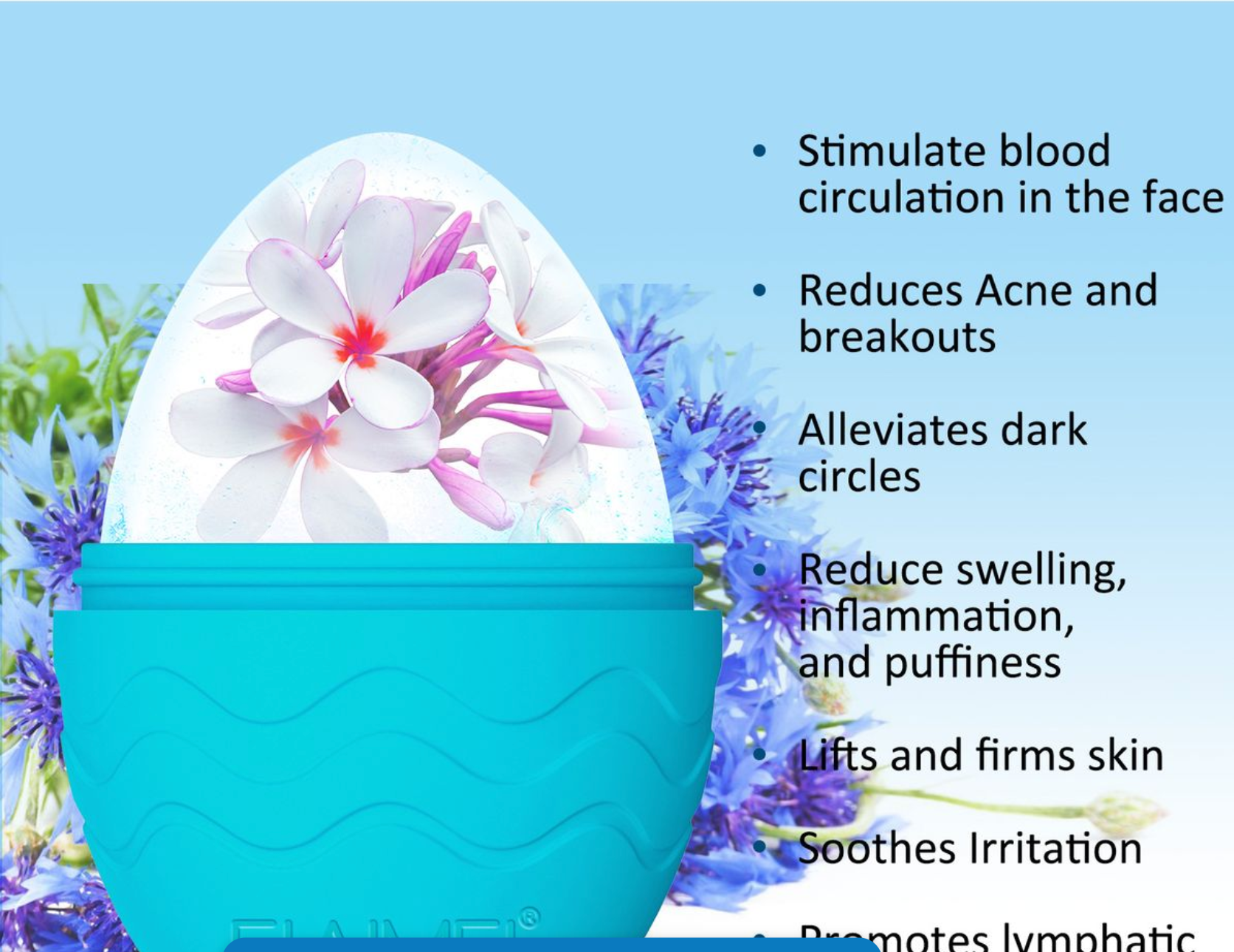 Ice Face Roller, Facial Icing Treatment Tool, Silicone Massage Rolle