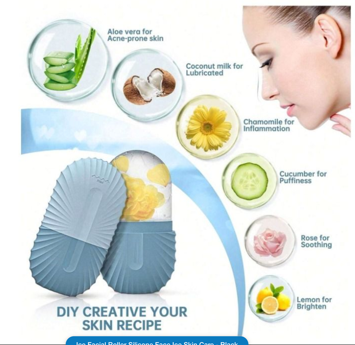 Ice Facial Roller Silicone Face Ice Skin Care