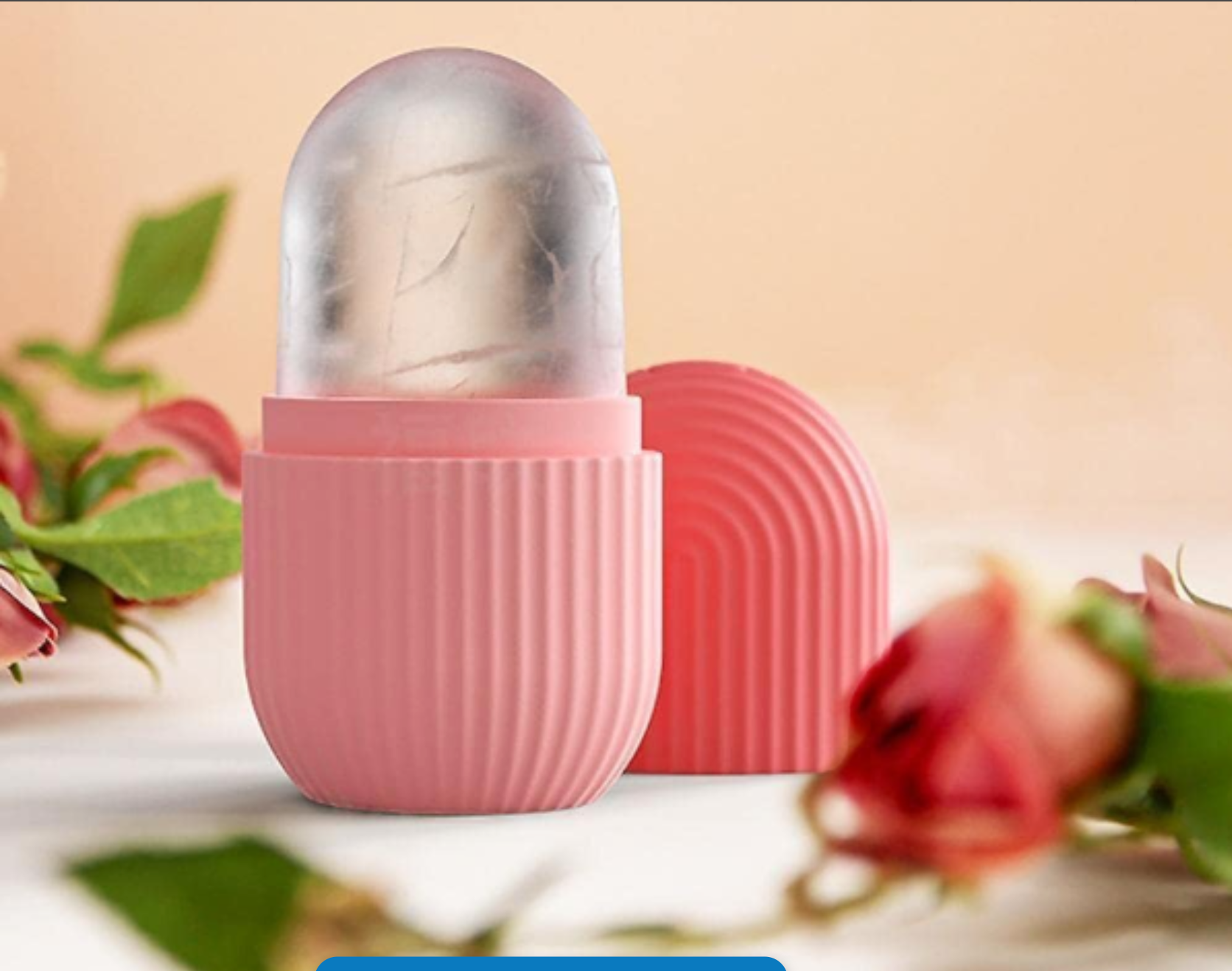 Silicone Facial Depuffing Ice Roller Mold - Pink