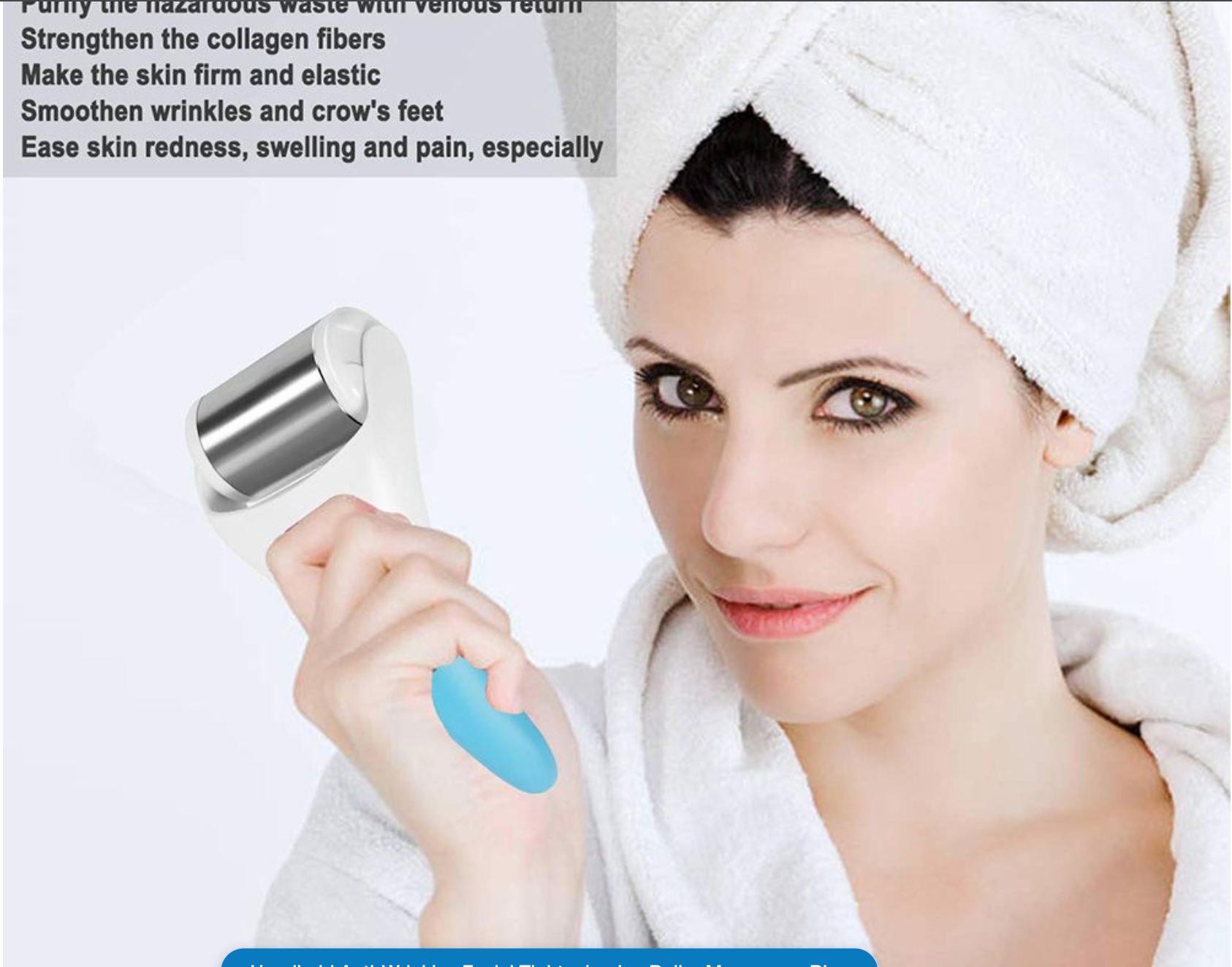 Handheld Anti-Wrinkles Facial Tightening Ice Roller Massager