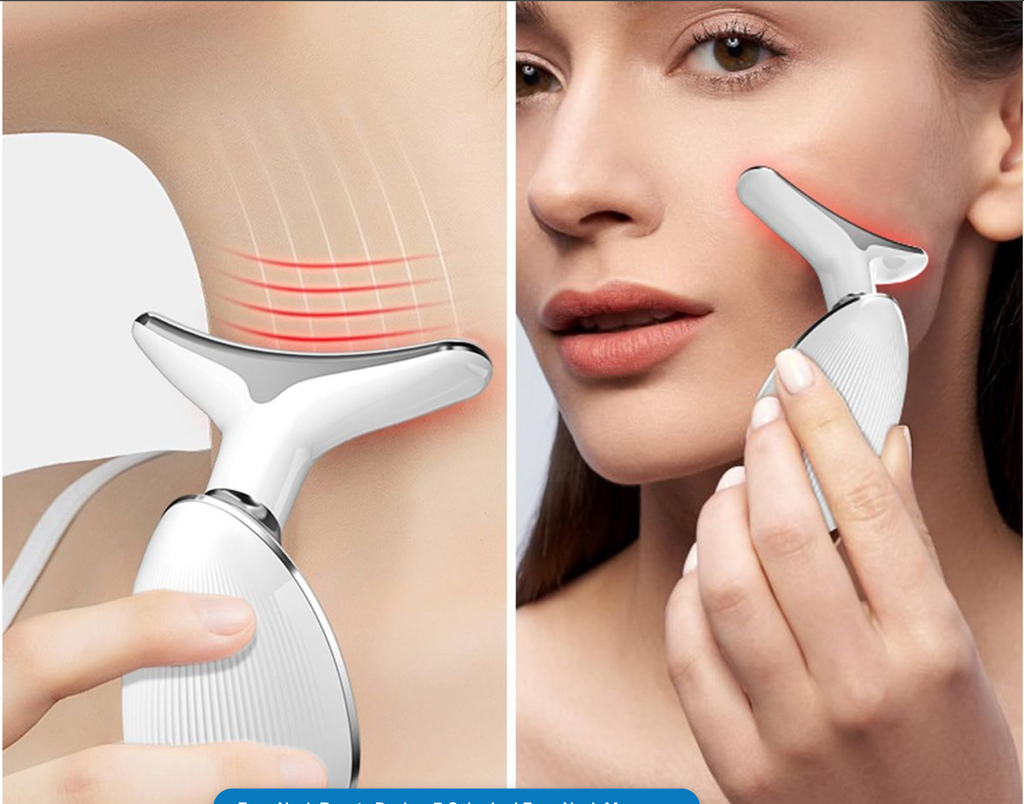 Face Neck Beauty Device, 7 Color Led Face Neck Massager