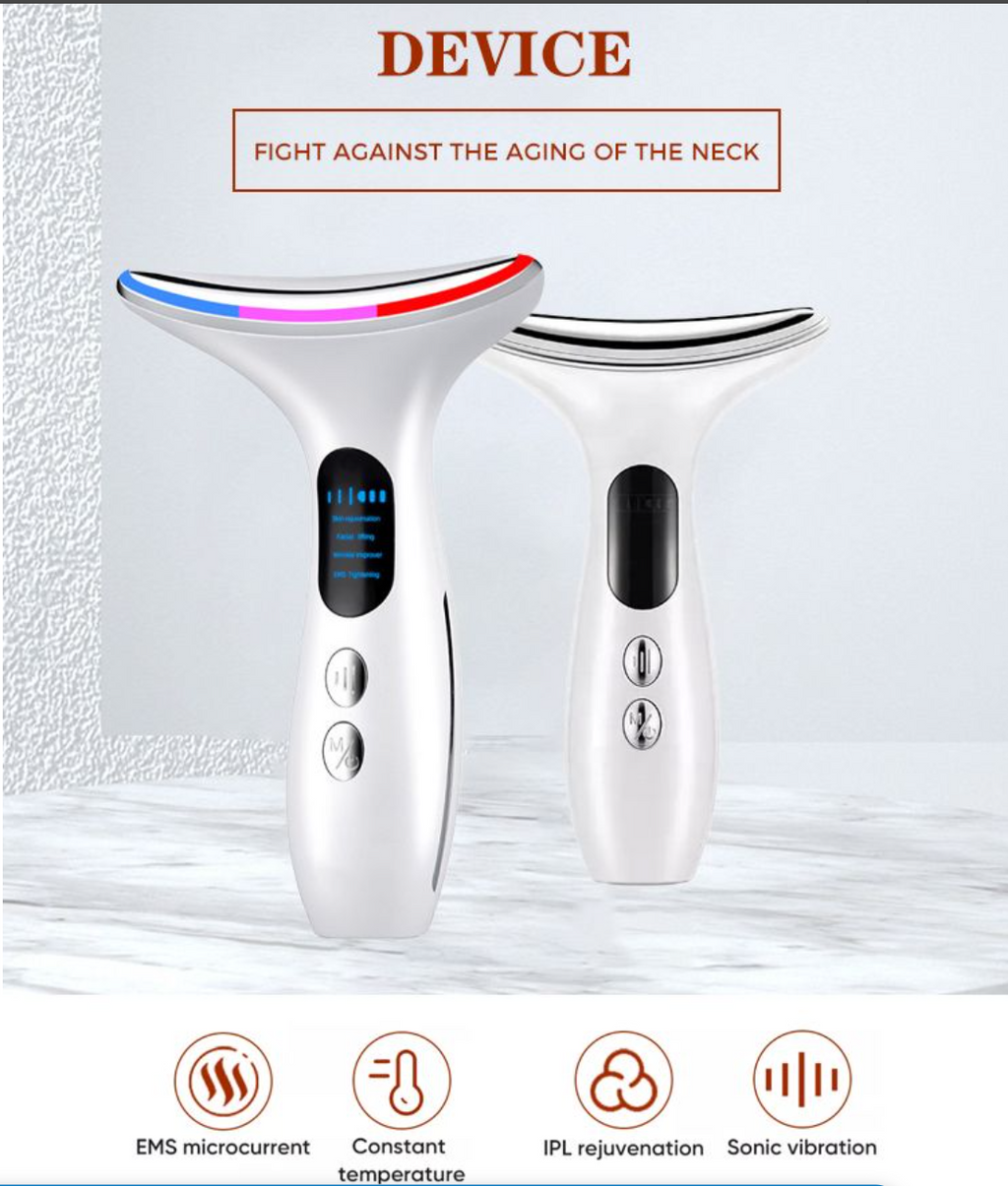 Face &amp; Neck Sculpting Wand | 3 x LED Therapy, EMS, USB-C, Rubberised Design