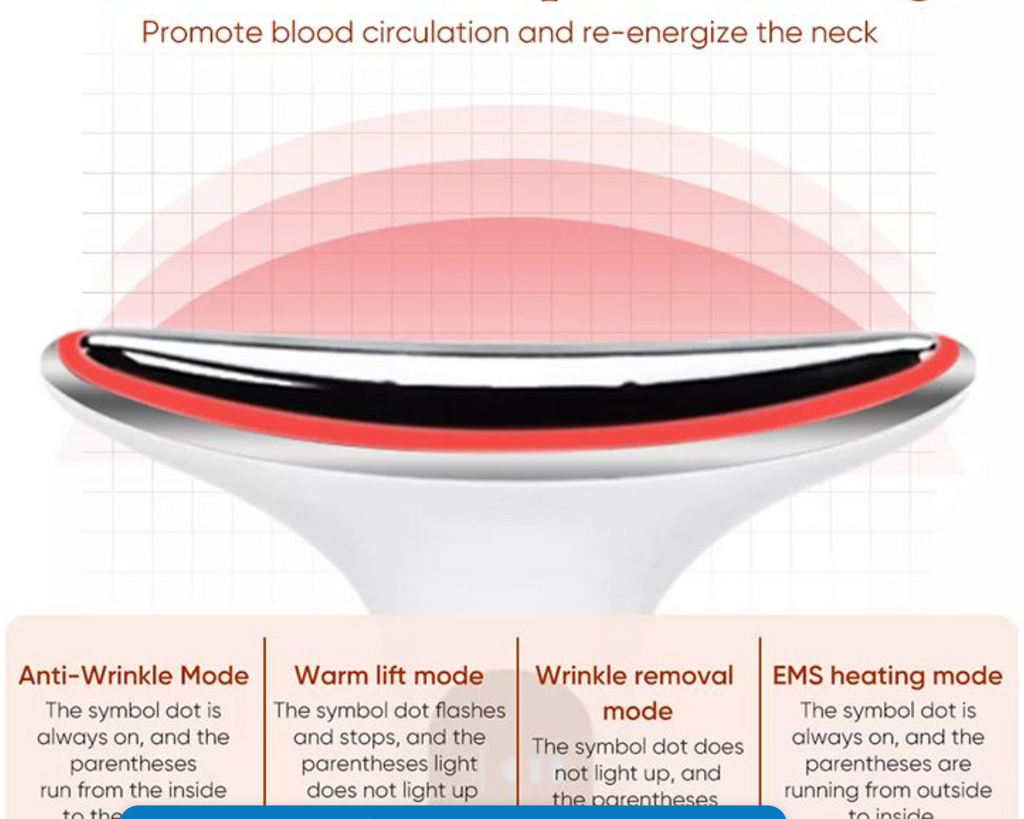 Face &amp; Neck Sculpting Wand | 3 x LED Therapy, EMS, USB-C, Rubberised Design