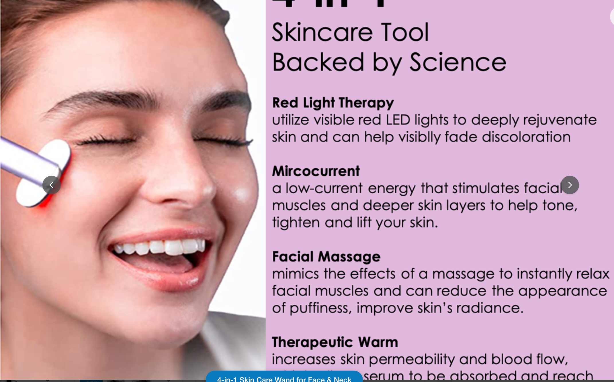 4-in-1 Skin Care Wand for Face & Neck