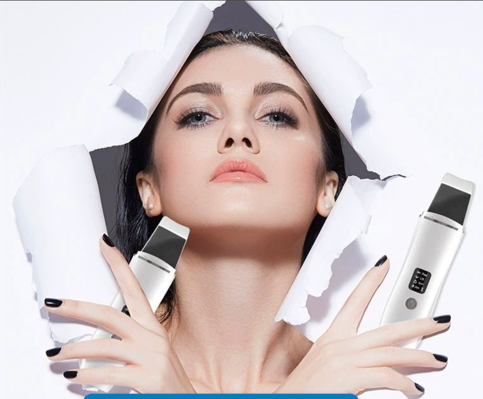 EMS Ultrasonic Shovel Positive And Negative Ion Facial Pore Cleaner