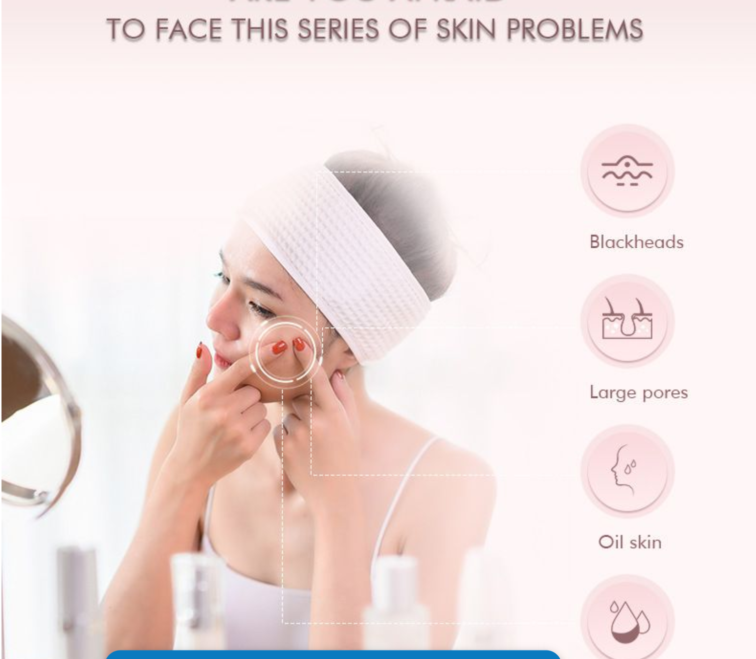 EMS Ultrasonic Shovel Positive And Negative Ion Facial Pore Cleaner