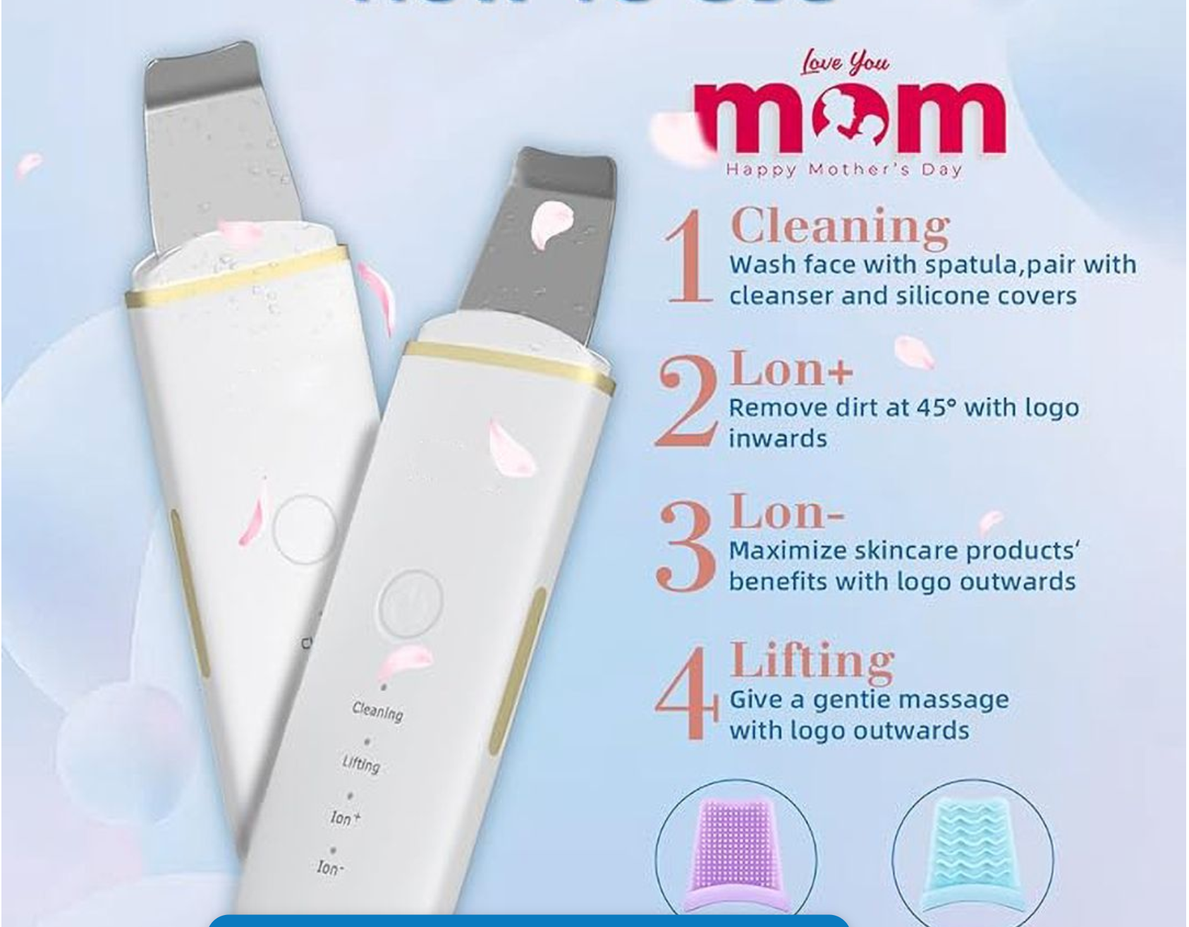 Skin Scrubber Facial Spatula for Deep Cleansing Blackhead Remover