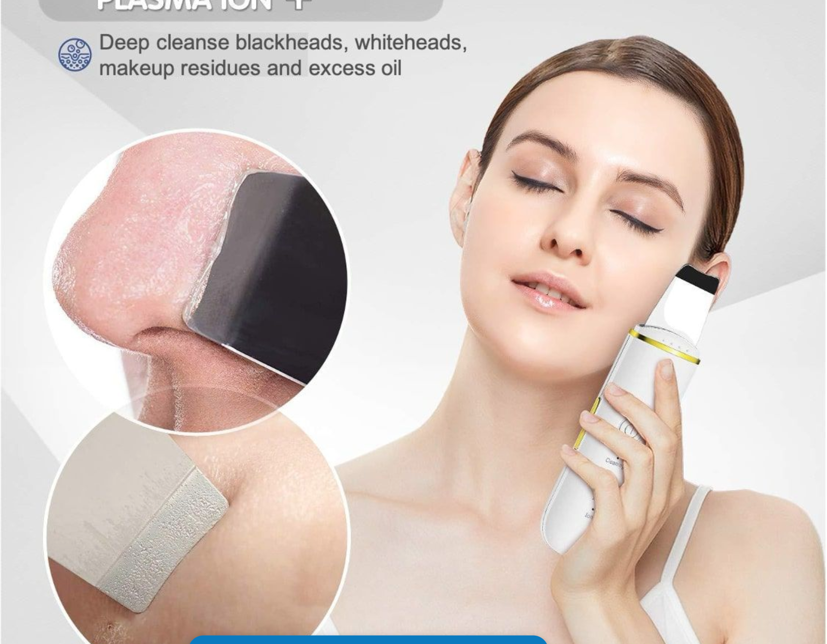 Ultrasonic Facial Scrubber Spatula for Deep Cleansing