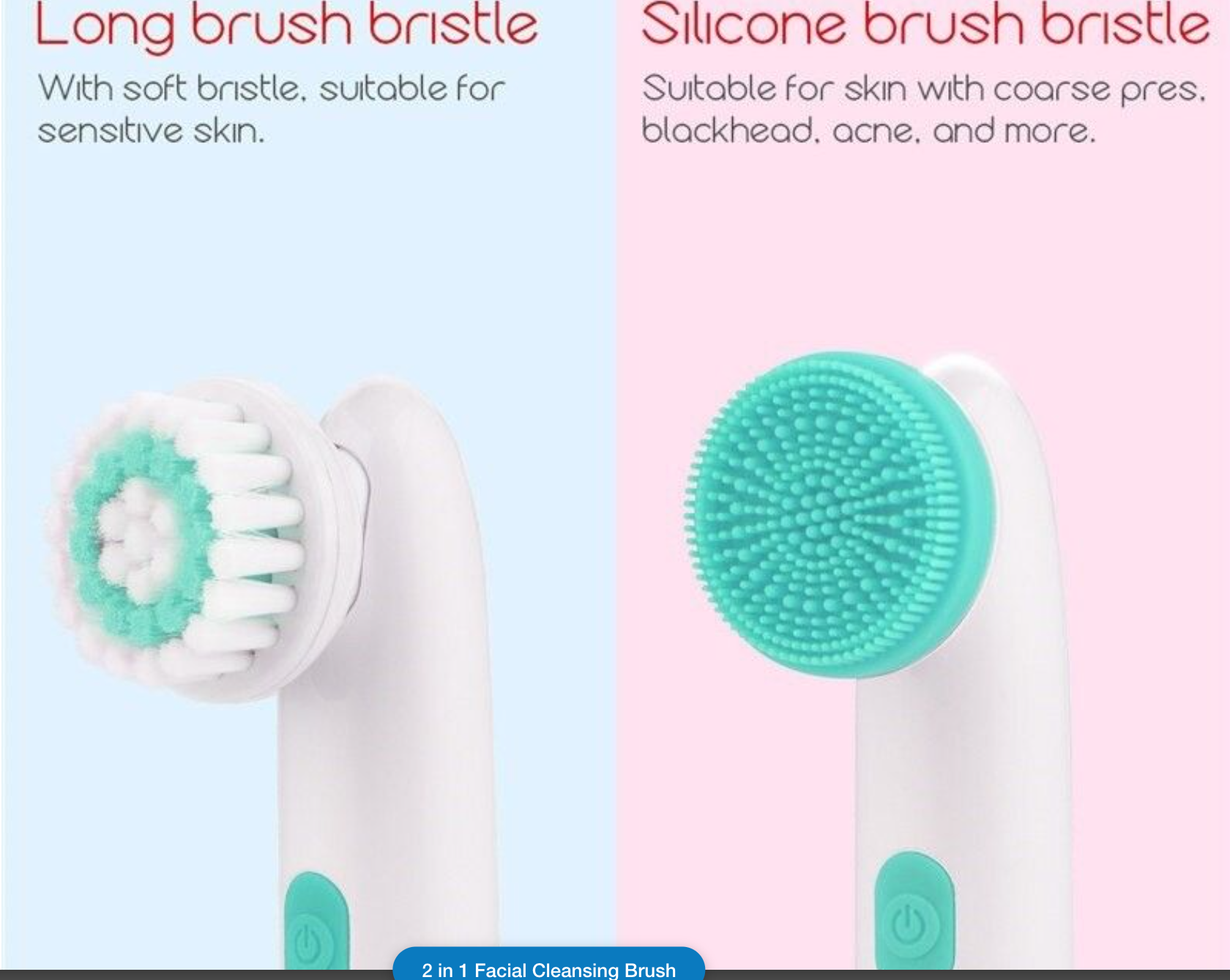 2 in 1 Facial Cleansing Brush