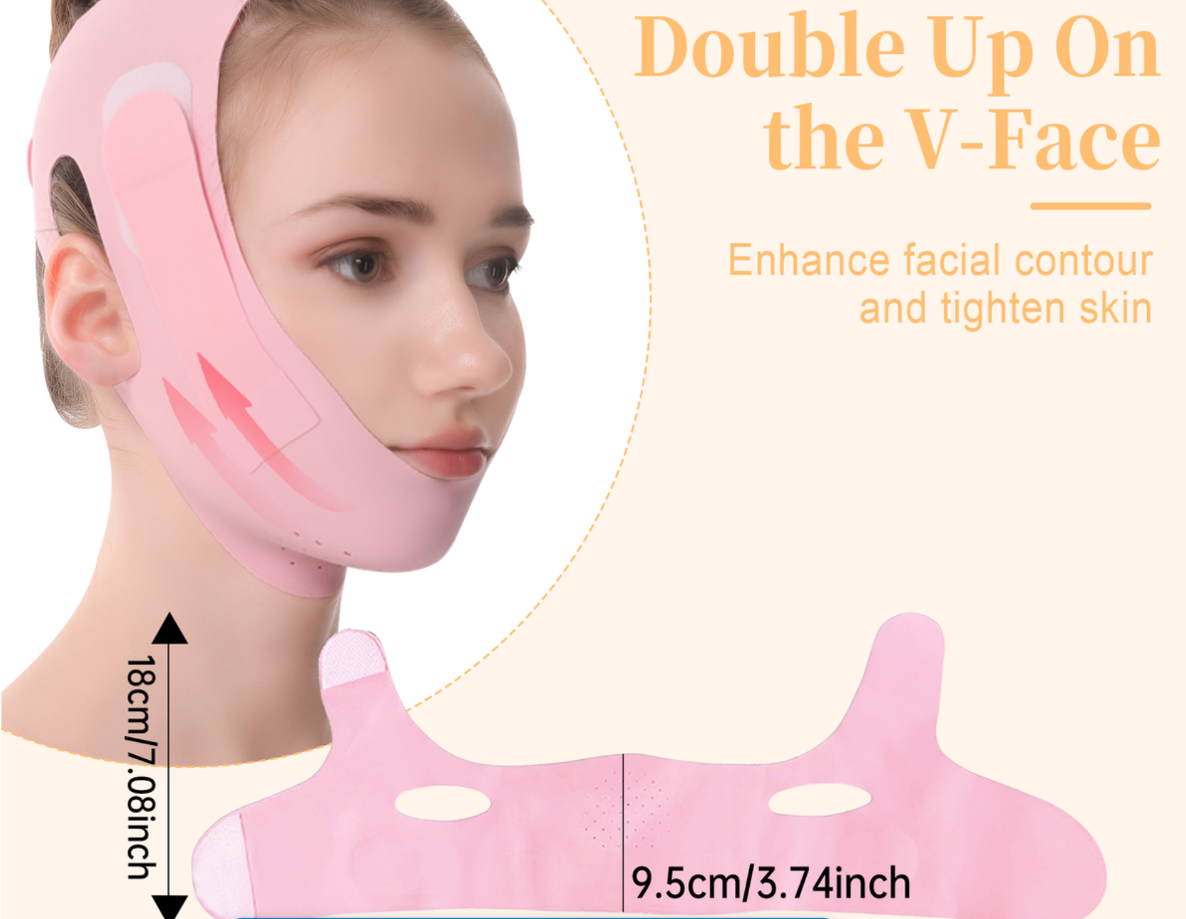 Chin Strap for Sleeping, Adjustable Chin Strap, V Line Lifting Mask