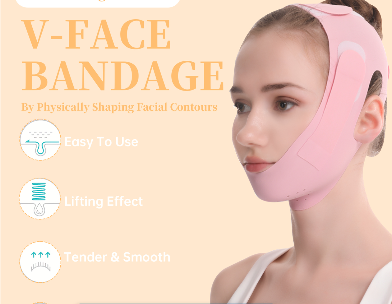 Chin Strap for Sleeping, Adjustable Chin Strap, V Line Lifting Mask