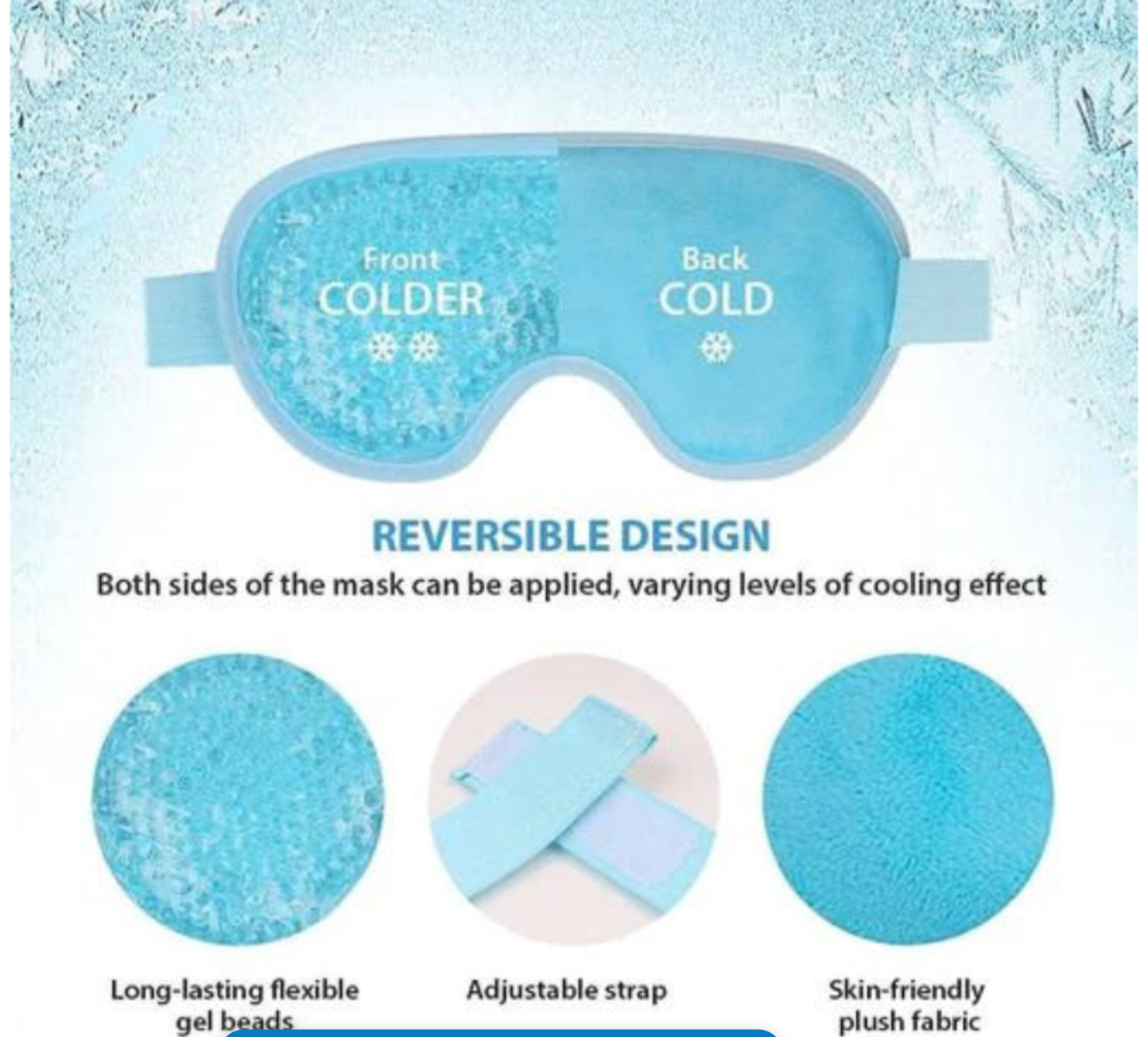 Xtreme Xccessories Reusable Cooling Gel Eye Mask