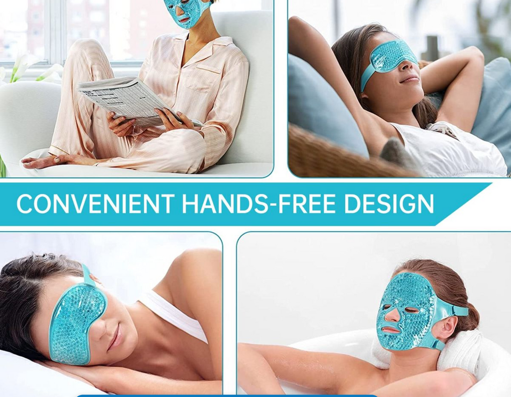 GET UNBOXED Cooling Ice Face Eye Mask Set Hot Cold Reusable Compress