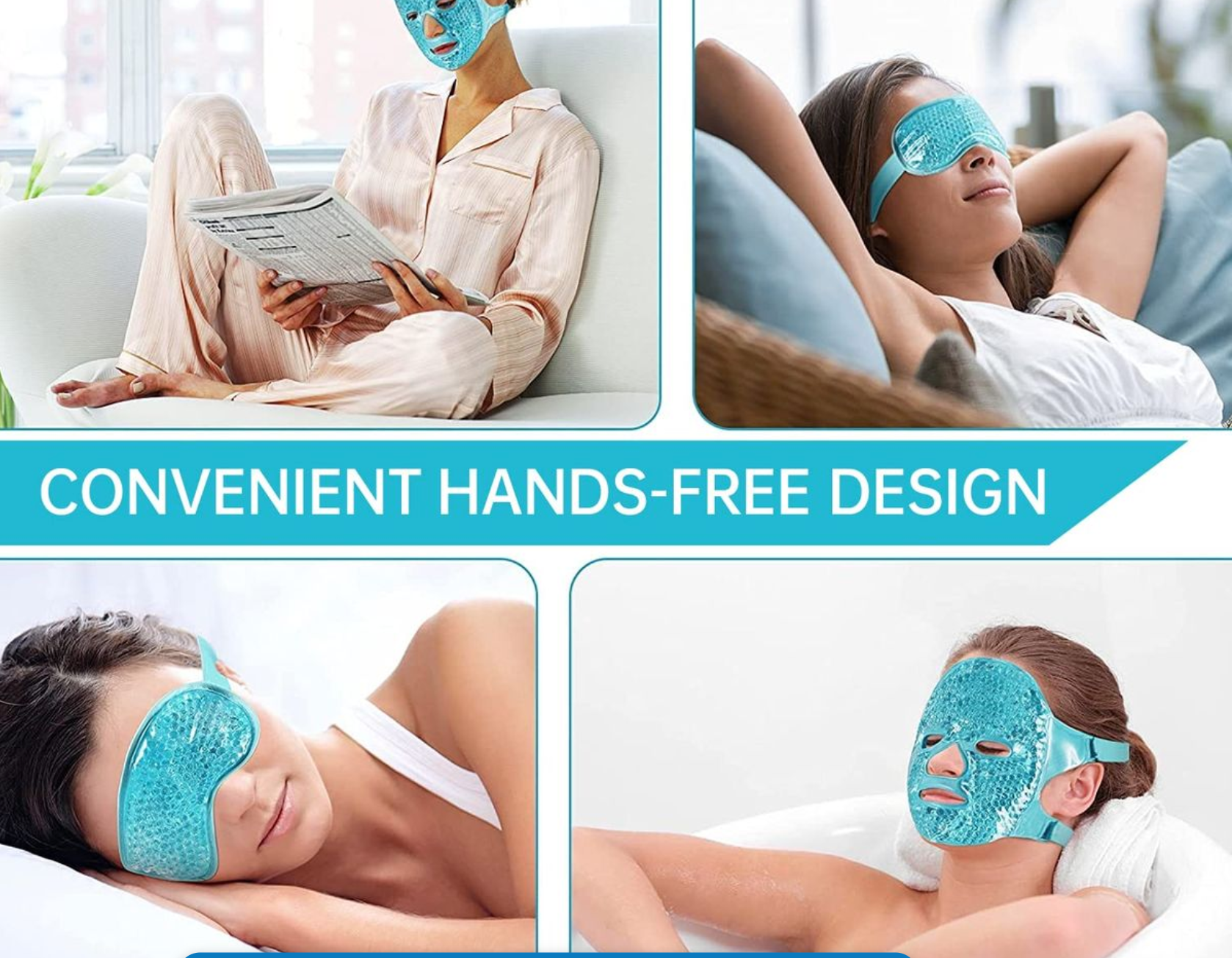 GET UNBOXED Cooling Ice Face Eye Mask Set Hot Cold Reusable Compress