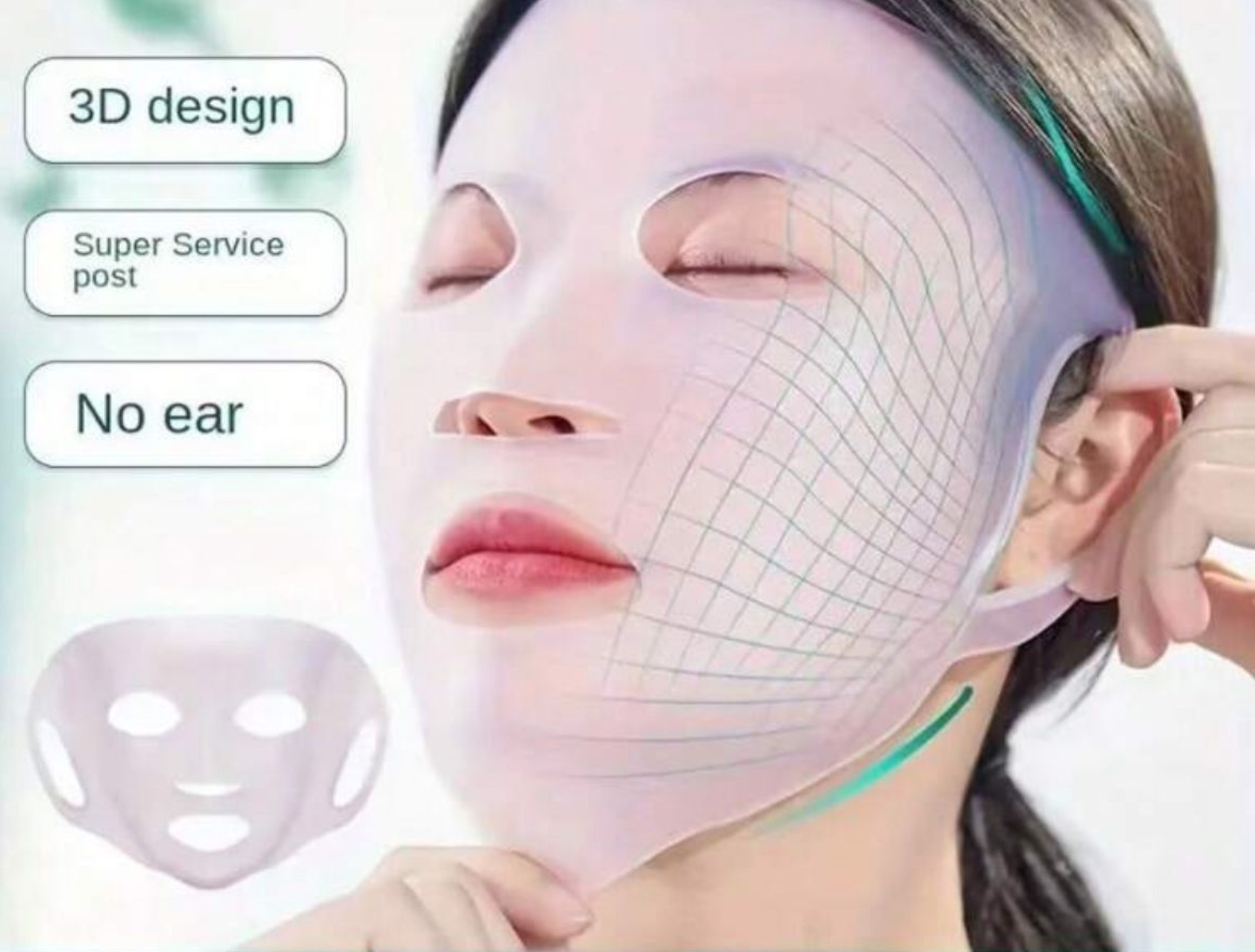 Reusable Anti-Wrinkle Silicone Face Mask - Moisturizing Facial Beauty Tool