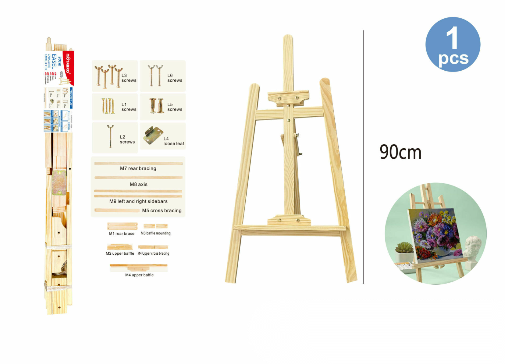 A 90cm Wooden Easel